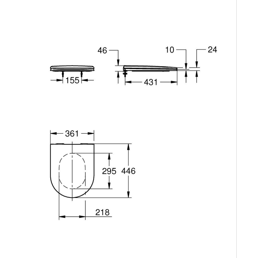 GROHE 39577001 - WC-sits ESSENCE, DuroWhite