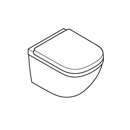 GROHE 39693000-Vägghängd kompakt WC EURO CERAMIC med Triple Vortex 53 l keramik/vit