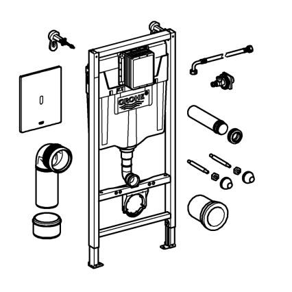 GROHE 39883000 - Förväggsinstallation SOLIDO 1,13 m blank krom