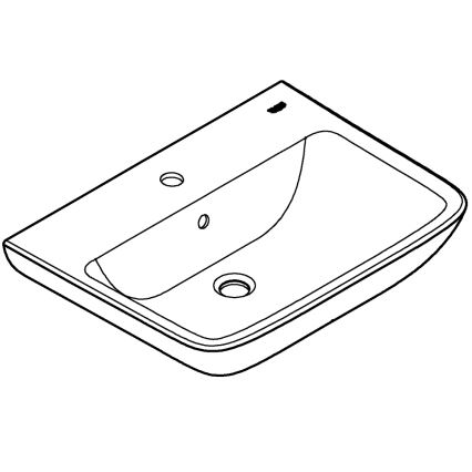 GROHE 39950000 - Tvättställ START EDGE 600 × 448 mm, keramik/vit