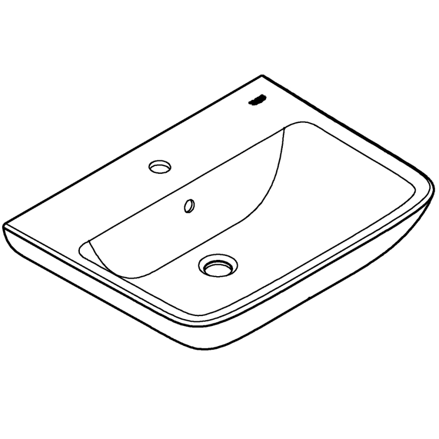 GROHE 39950000 - Tvättställ START EDGE 600 × 448 mm, keramik/vit