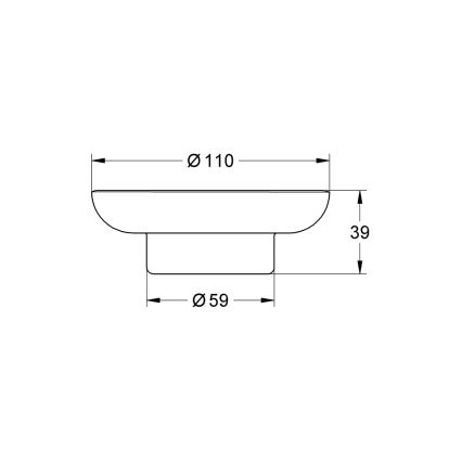 GROHE 40368001 - Tvålskål ESSENTIALS, klar