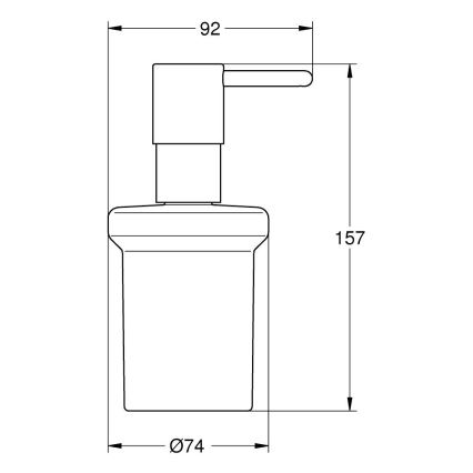 GROHE 40394001 - Dispenser för flytande tvål ESSENTIALS 160 ml, polerad krom
