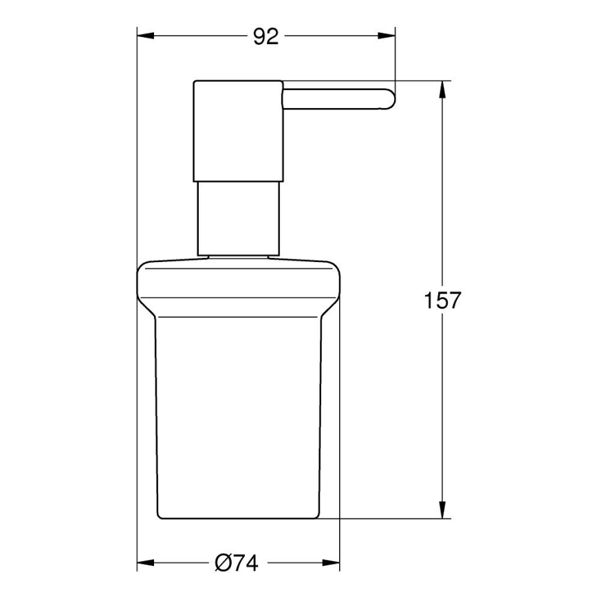GROHE 40394001 - Dispenser för flytande tvål ESSENTIALS 160 ml, polerad krom