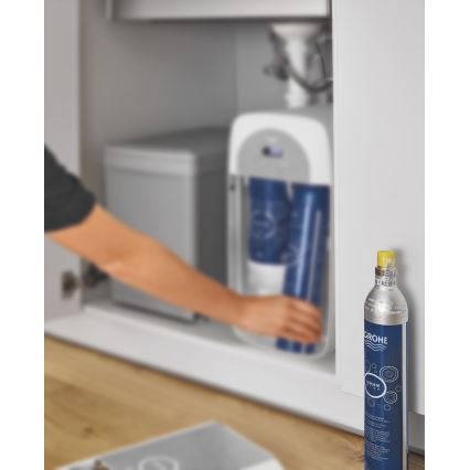 GROHE 40422000 - Kolsyreflaska GROHE BLUE 425 g CO2 (4 st) i rostfritt stål