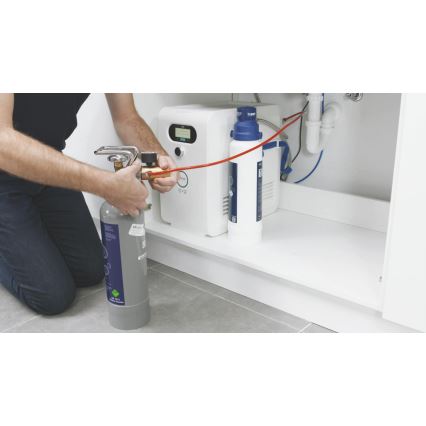 GROHE 40423000 - Startkit CO2-flaska GROHE BLUE 2 kg, rostfritt stål