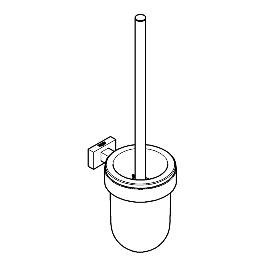 GROHE 40513DC1 - WC-rengöringsset ESSENTIALS CUBE i rostfritt stål