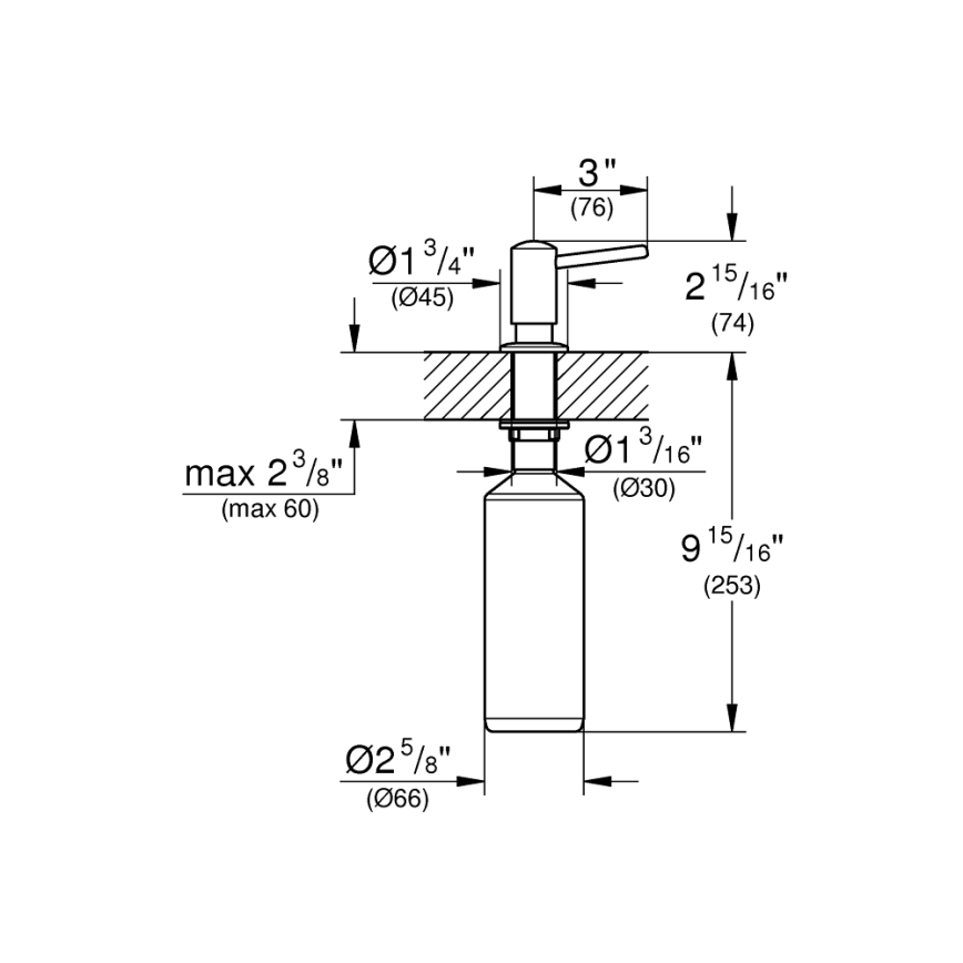 GROHE 40536000 - Tvåldispenser CONTEMPORARY 400 ml polerad krom