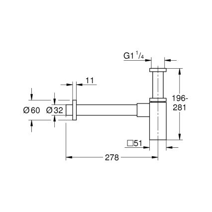 GROHE 40564A00 - Vattenlås, grafit