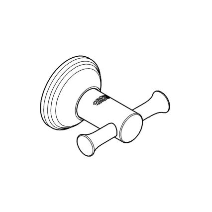 GROHE 40656001 - Krok för badrock ESSENTIALS AUTHENTIC blank krom