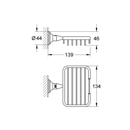 GROHE 40659001 - Hörnhylla ESSENTIALS AUTHENTIC polerad krom