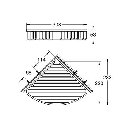 GROHE 40663001 - Trådtvålhållare BAUCOSMOPOLITAN, polerad krom
