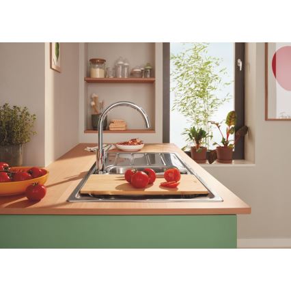 GROHE 40751HV0 - Skärbräda 490 × 240 × 19 mm i rostfritt stål