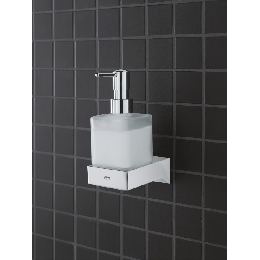 GROHE 40805000 - Tvåldispenser för flytande tvål SELECTION CUBE 300 ml, blank krom
