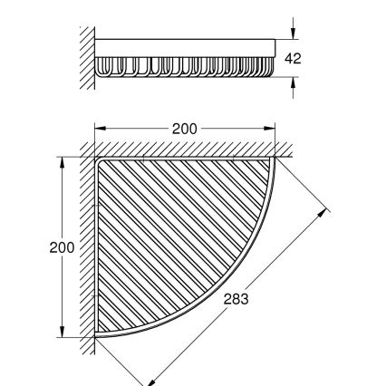 GROHE 40809000 - Trådkorg för tvål SELECTION CUBE 20 × 20 cm, polerat krom