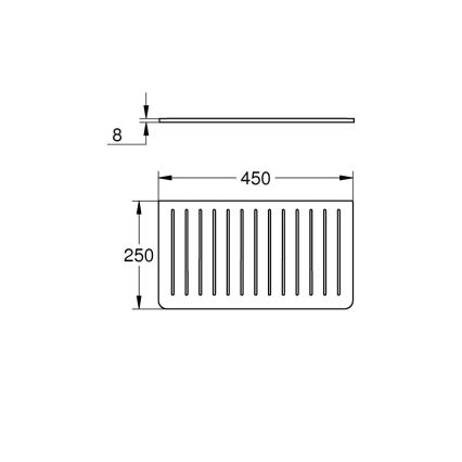 GROHE 40872K00 - Avrinningsbricka 450 x 250 mm keramik/svart