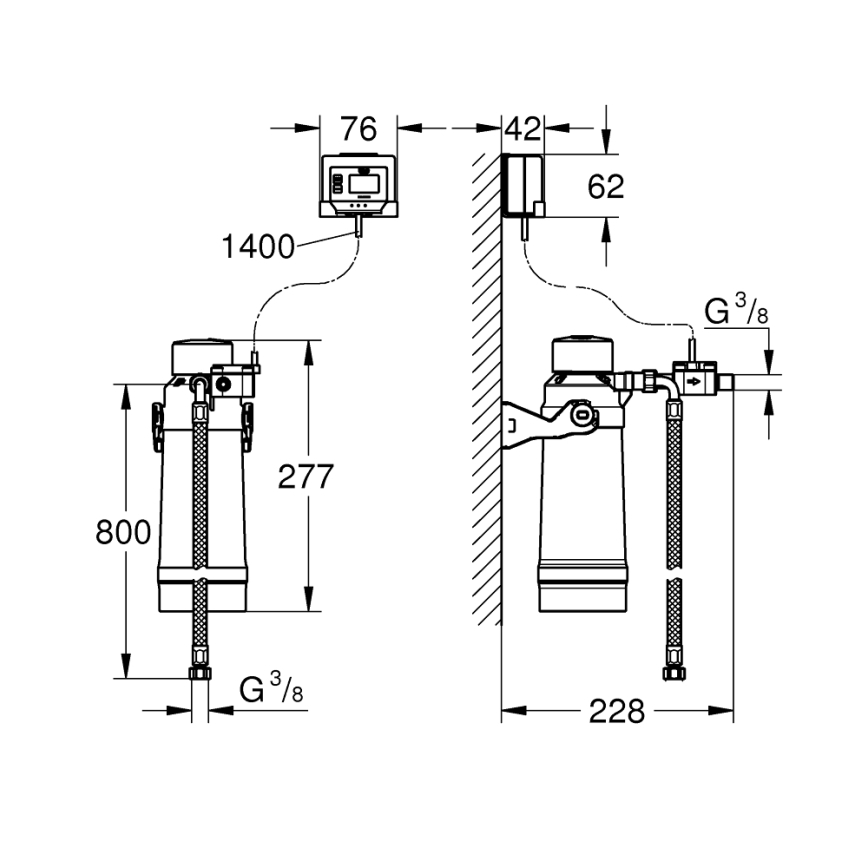 GROHE 40876000 - Startpaket ULTRASAFE, polerad krom