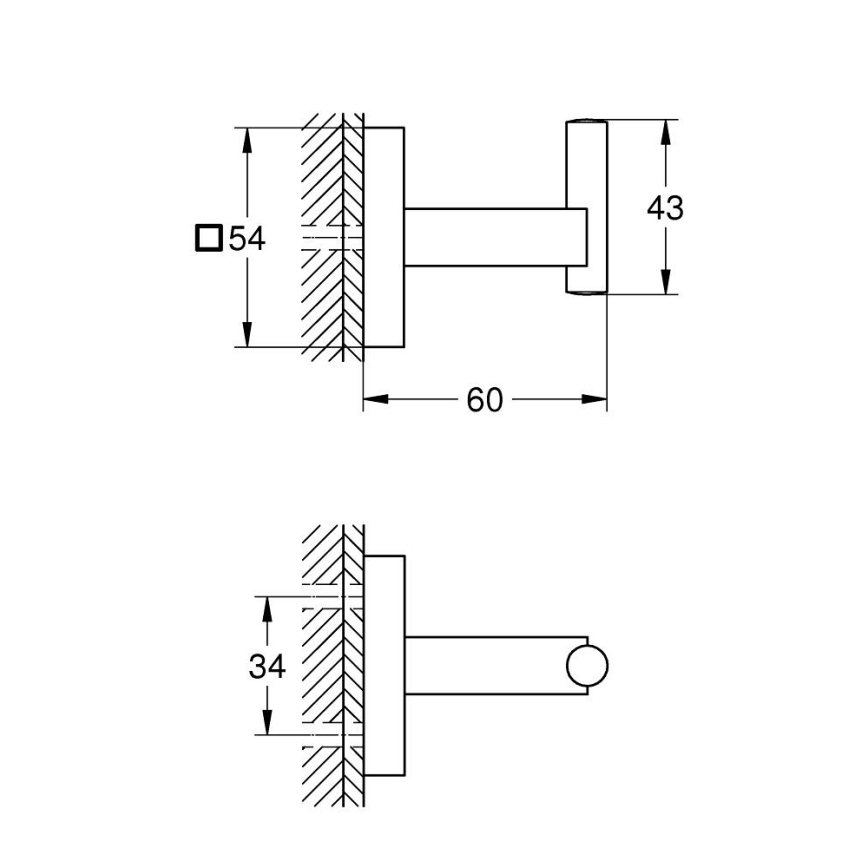 GROHE 409612430 - Krok START CUBE 5,4 × 5,4 × 6 cm svart