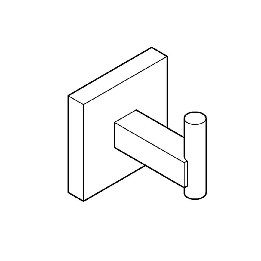 GROHE 40961DC0 - Krok för badrock START CUBE i rostfritt stål