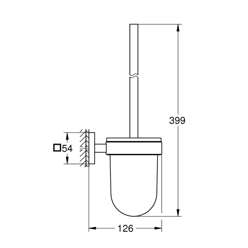 GROHE 40977DC0 - START CUBE toalettrengöringsset i rostfritt stål