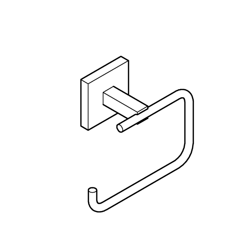 GROHE 40978DC0 - Toalettpappershållare START CUBE i rostfritt stål