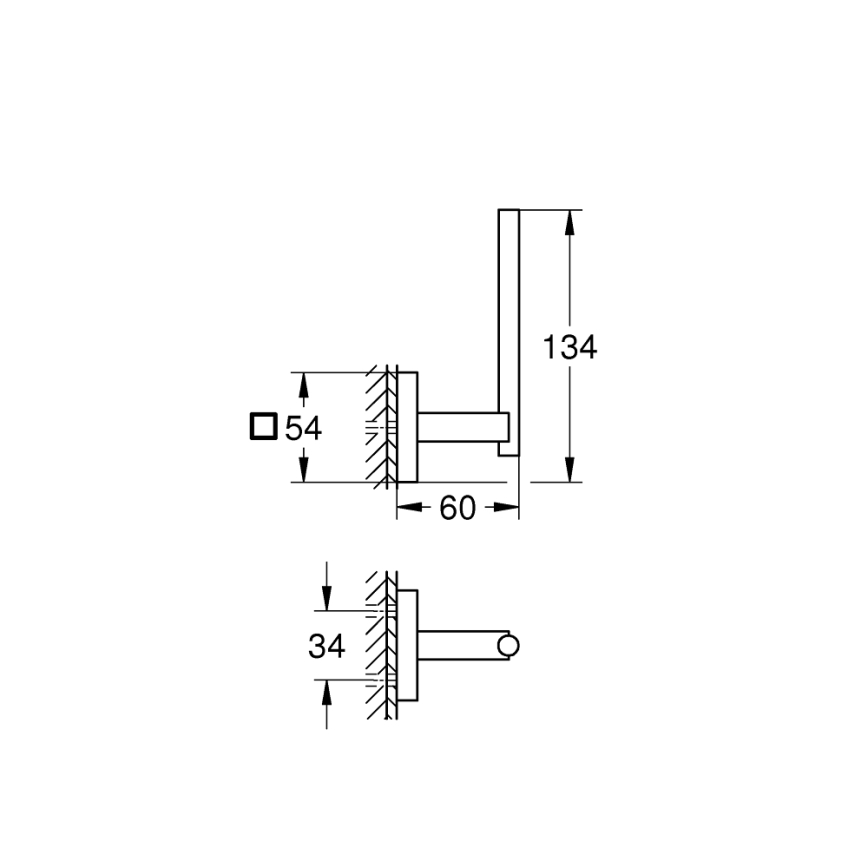 GROHE 40979000 - Hållare för reservrulle START, blank krom