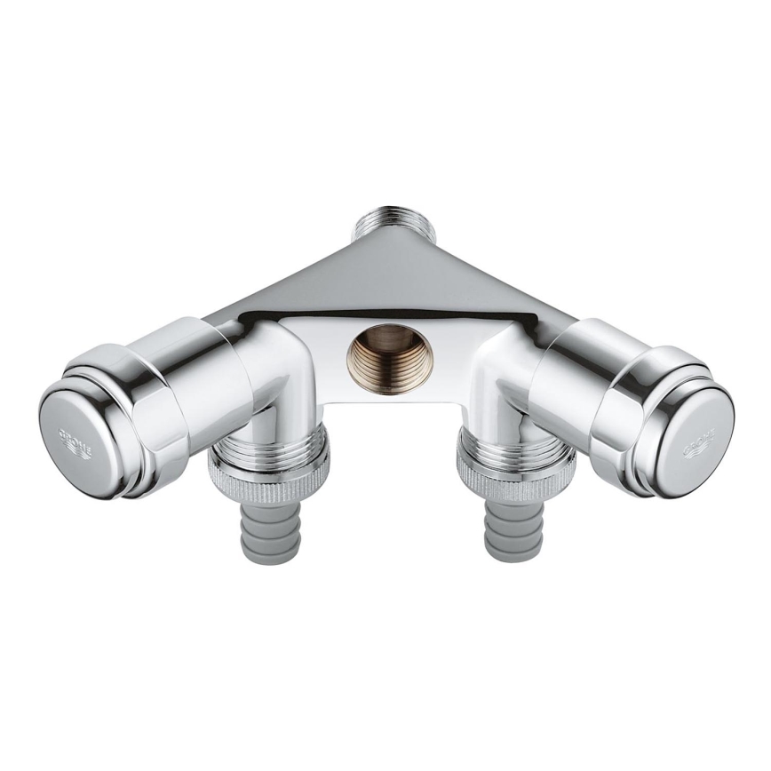 GROHE 41020000 - Dubbelventil EGGEMANN 12” i polerad krom