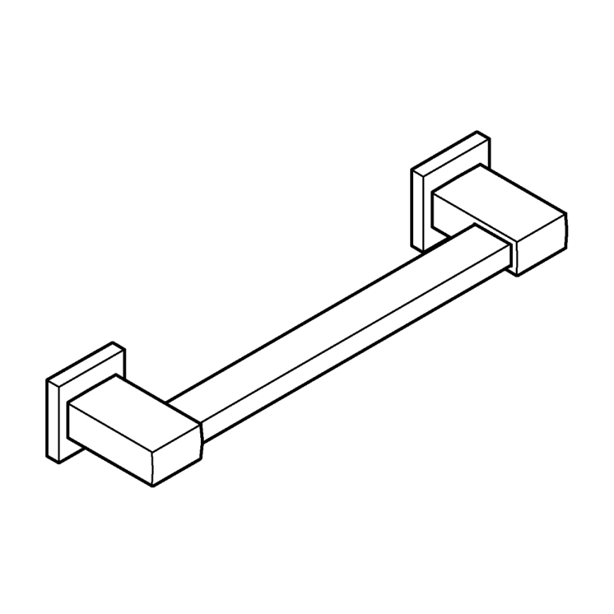 GROHE 410942430 - Badkarsgrepp START CUBE 354 mm svart