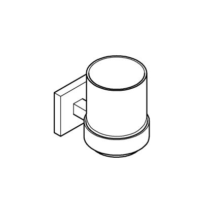 GROHE 41097000 - Glas med hållare, polerad krom