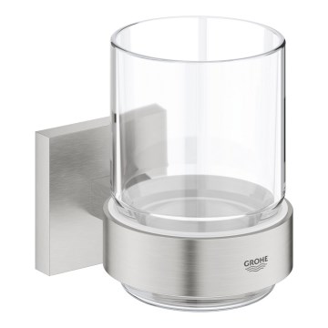 GROHE 41097DC0 - Glas med hållare START CUBE i rostfritt stål