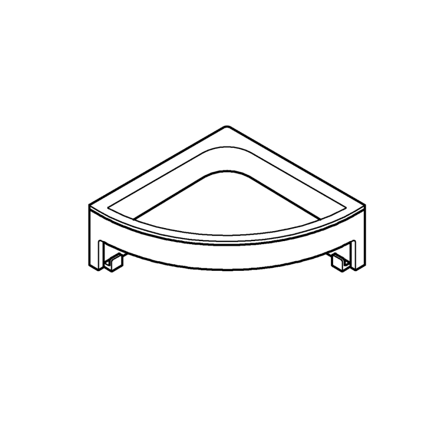 GROHE 41106000 - Hörnduschhylla START CUBE 16 cm, blank krom