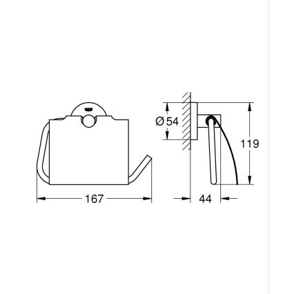GROHE 41179000 - Toalettrullhållare QUICKFIX START i blank krom