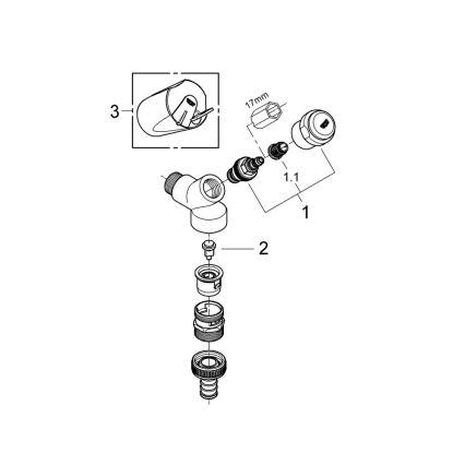 GROHE 41190000 - Kombinationsblandare DN 15 polerad krom