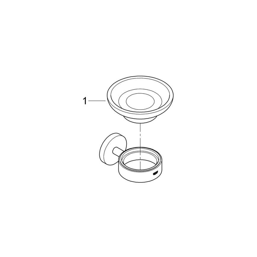 GROHE 41193DC0 - Tvålfat med hållare START i rostfritt stål