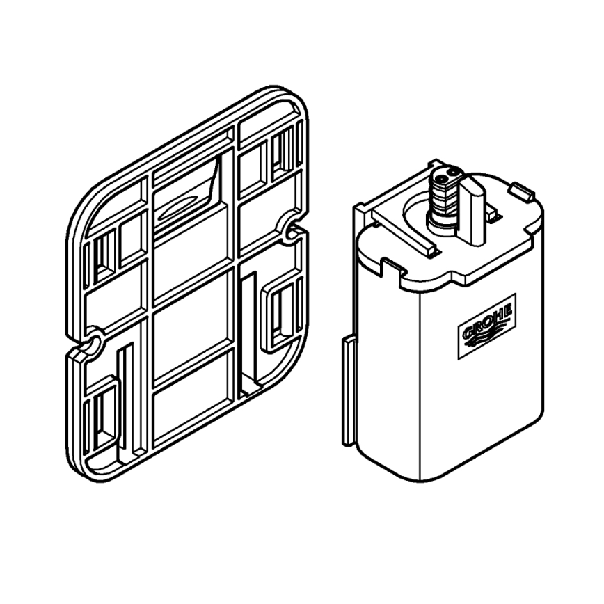GROHE 42393000 - Batterihölje, blank krom
