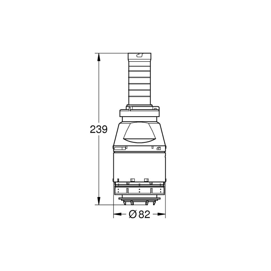 GROHE 42690000 - Servo spolventil utan ventilsäte, utan förlängning, krom