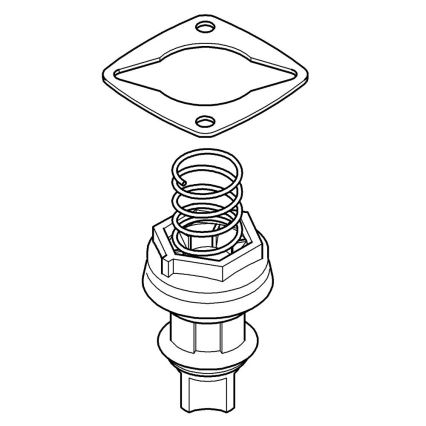 GROHE 43450000 - Kolv för väggmonterade urinalspolventiler, blank krom