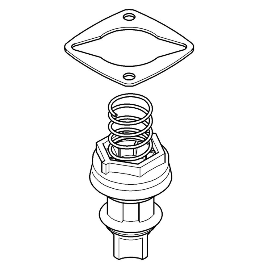 GROHE 43450000 - Kolv för väggmonterade urinalspolventiler, blank krom