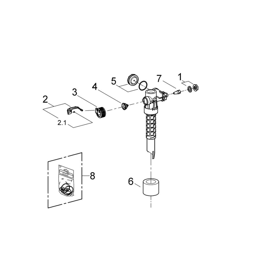GROHE 43537000 - Påfyllningsventil i blank krom