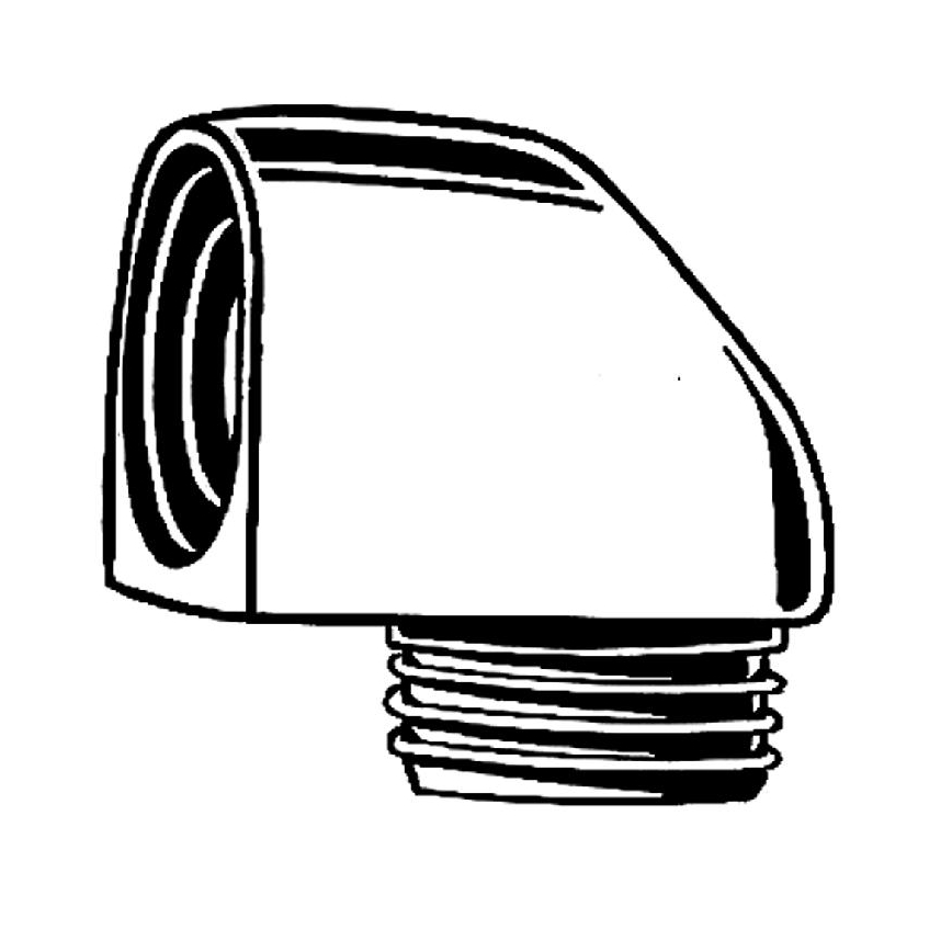 GROHE 45304000 - Duschvinkel DN 15 × DN 15, polerad krom