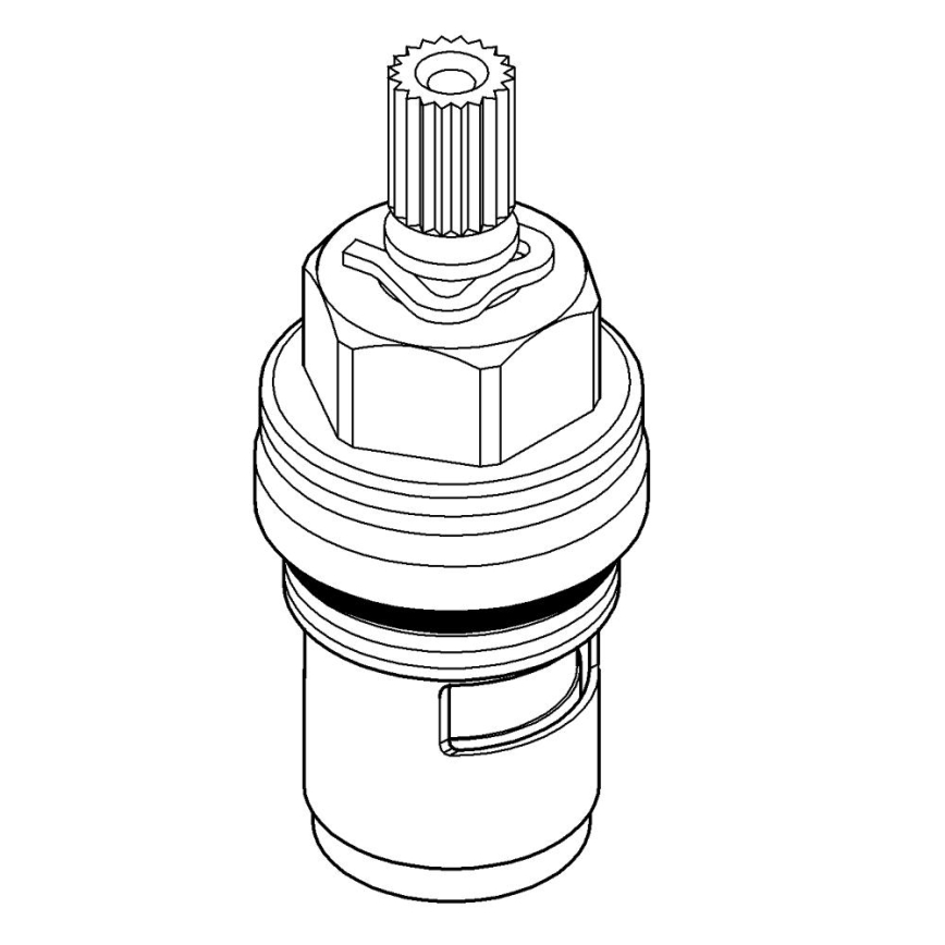 GROHE 45346000 - Keramiskt överstycke DN 15, polerad krom