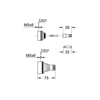 GROHE 47781000 - Förlängningsset 27,5 mm i blank krom