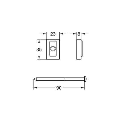 GROHE 48606001 - Distansbricka VITALIO UNIVERSAL, polerad krom