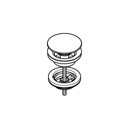 GROHE 65807000 - Avloppssats i polerad krom