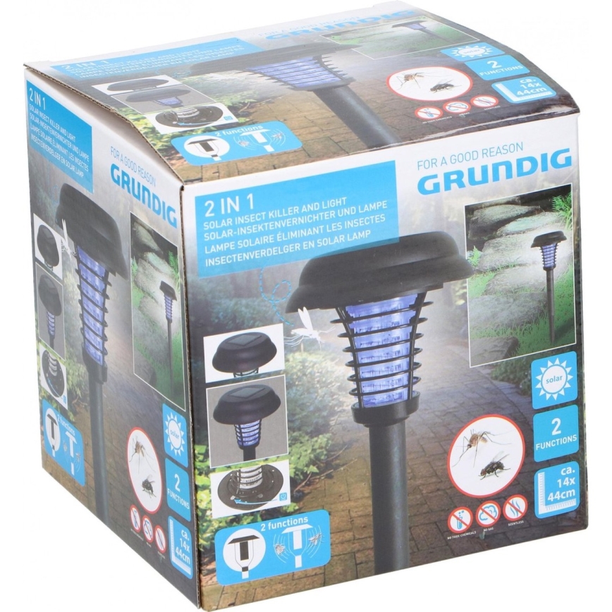 Grundig 12217 - LED solcellslampa och insect zapper LED/1xAA 600 mAh