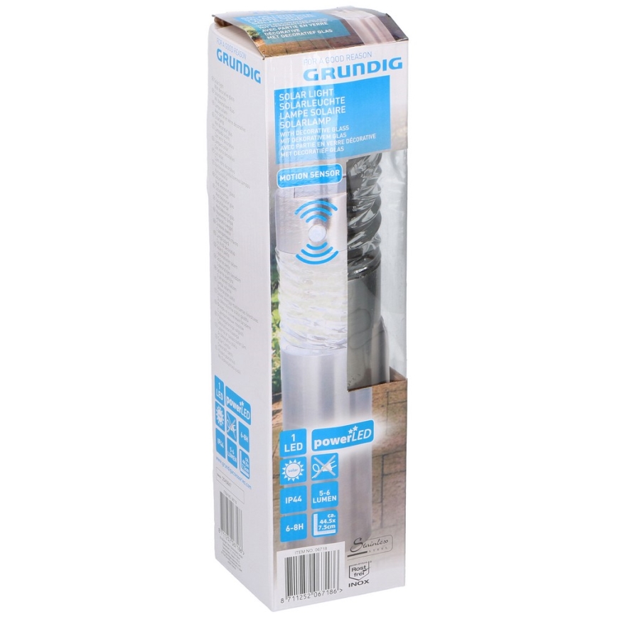 Grundig 14 - LED solcellslampa 1xLED 1xAAA 600 mAh IP44