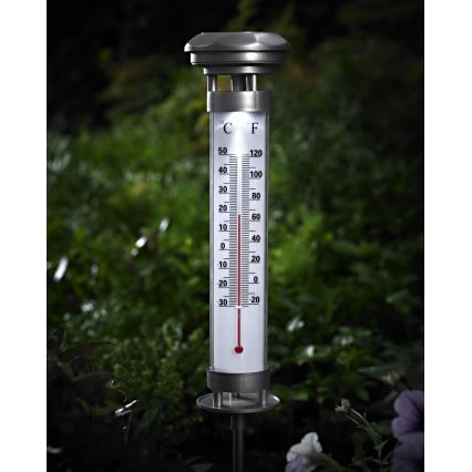 Grundig 89640 - LED sollampa med Termometer 1xLED/1,2V