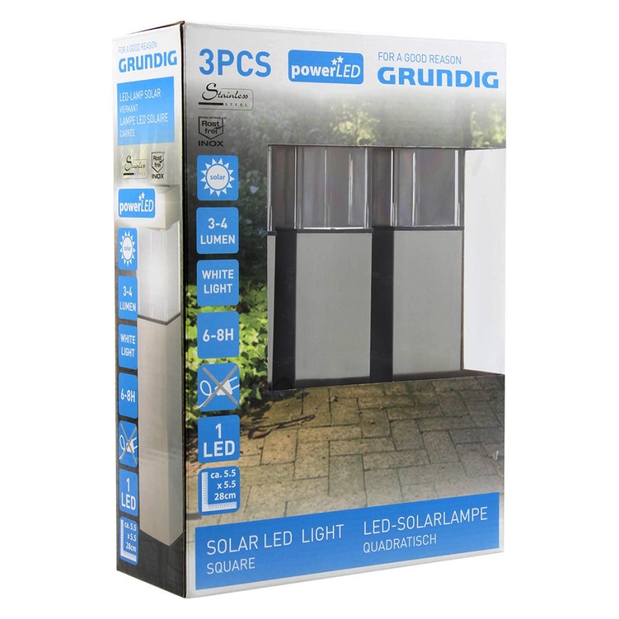 Grundig 90048 - SET 3x sollampa LED/5,5x28cm
