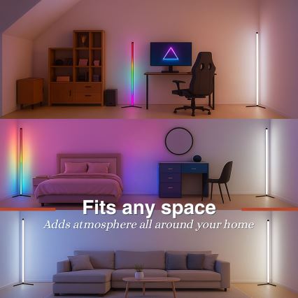 Grundig - dimmbar LED RGBW golvlampa LED/6W/230V + fjärrkontroll