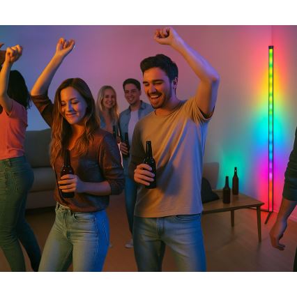 Grundig - dimmbar LED RGBW golvlampa LED/6W/230V + fjärrkontroll